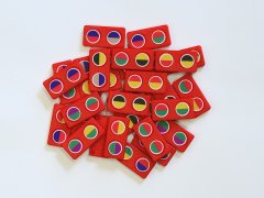 YOMENY Domino Grafika - červený kámen, Graphics 05, 28 hracích kostek