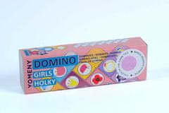 YOMENY Domino domečky - růžový kámen, 28 hracích kostek