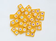 YOMENY Domino broučci - žlutý kámen, 28 hracích kostek