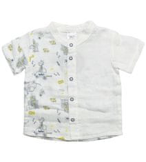 Kidaxi Set barevné šortky a košile z organické 100% bavlny,, žlutá/bílá, 74