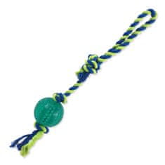 Plaček Hračka DOG FANTASY DENTAL MINT míček házecí s provazem smyčka zelený 7 x 50 cm 1 ks