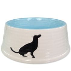 Plaček Miska DOG FANTASY keramická motiv pes bílo-modrá 21 cm 1 l