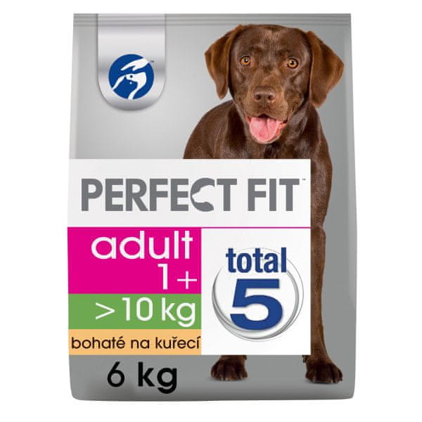 Perfect fit granule kuřecí pro dospělé psy středních a velkých plemen 6 kg