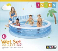 INTEX 57190NP nafukovací rodinný bazén se sedátkem a opěradlem