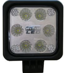WESEM světlo LED pracovní čtverec čirý LED12/24V 1500lm s kabelem