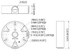 Dahua PFA136 Krabice pod dome kamery HDW(EP/SP), HDBW(EP)