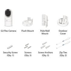 Ubiquiti G3 Flex - kamera, 2Mpx rozlišení, 25 fps, IR LED, IPX4, PoE (bez PoE injektoru)