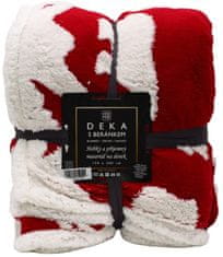 Home Elements  Deka s beránkem 150 x 200 cm, jacquard vzor Lední medvěd, červená