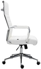 Sortland Kancelářská židle Kolumbus - pravá kůže | bílá