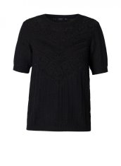 YEST černý pletený svetr s krátkým rukávem Velikost: 42