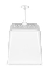 Hendi Zásobník na omáčky s pumpičkou 2,5L, Bílá, 230x210x(H)250mm - 203545
