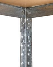 Aga Rohový kovový regál 180x90x40 cm 5 polic