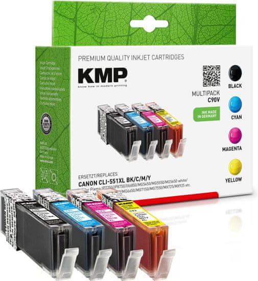 KMP Canon CLI-551XL Multipack (Canon CLI 551 XL Multipack) sada inkoustů pro tiskárny Canon