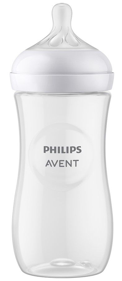 Levně Philips Avent Láhev Natural Response transparentní 330 ml, 3m+