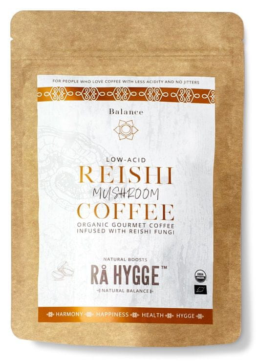 Levně Rå Hygge BIO mletá káva Peru Arabica REISHI 227 g