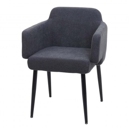 MCW Jídelní židle L13, čalouněná židle kuchyňská židle židle s područkami, látka/textil kov