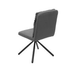 MCW Sada 6 jídelních židlí G58, kuchyňská židle, otočná automatická poloha textil/látka ~ šedá