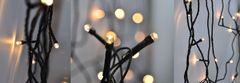 Solight vánoční osvětlení, venkovní vánoční řetěz s 200 LED, 8 režimy, teplá bílá barva