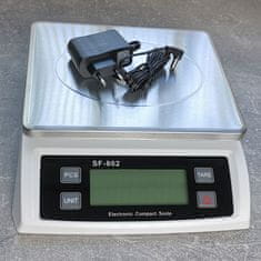 OEM SF-802 digitální balíková váha do 30kg / 1g bílá