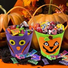 Korbi Kbelík na cukrovinky a sladkosti, halloweenský nástroj, černý