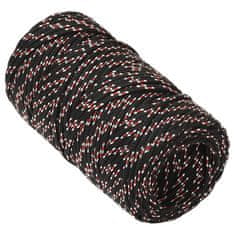 Vidaxl Lodní lano černé 2 mm 100 m polypropylen