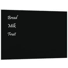 Greatstore Nástěnná magnetická tabule černá 60 x 40 cm tvrzené sklo