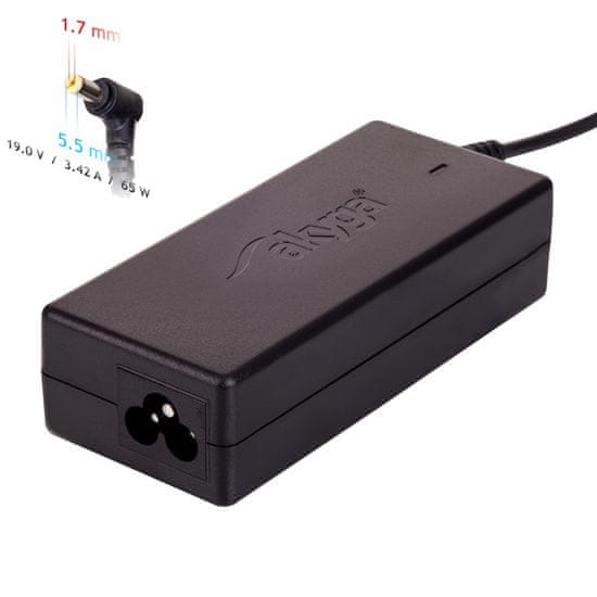 shumee AC adaptér Akyga AK-ND-06 pro notebook Acer (19 V; 3,42 A; 65 W; 5,5 mm x 1,7 mm)