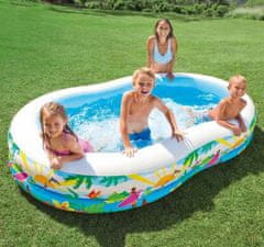 Intex Barevný nafukovací bazén pro děti vzor 262x160 cm