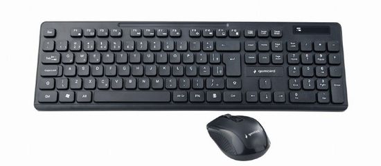 Bezdrátová sada klávesnice + myš, černá, americký systém