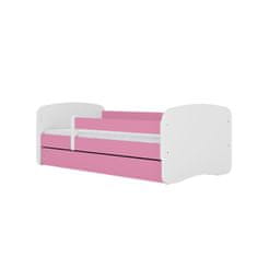 Kocot kids Dětská postel Babydreams panda růžová, varianta 80x160, se šuplíky, s matrací