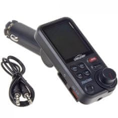 Aroso Hands Free modulátor FM / přehrávač / Bluetooth / MP3 / USB / microSD / eqalizér / TFT LCD 1.8 palců