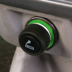 CarPoint Zapalovač do auta 12V vestavný - se zeleným podsvícením / plochý
