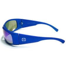 Polarized Brýle sluneční 77 - obroučky modré / skla modrá zrcadlová / polarizační skla / pouzdro a utěrka