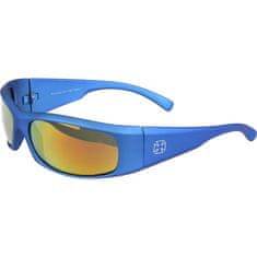 Polarized Brýle sluneční 77 - obroučky modré / skla červeno-zlatá zrcadlová / polarizační skla / pouzdro a utěrka