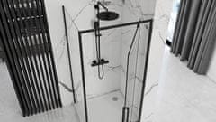 BPS-koupelny Čtvercový sprchový kout REA RAPID SWING 80x80 cm, černý