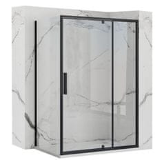 BPS-koupelny Čtvercový sprchový kout REA RAPID SWING 100x100 cm, černý