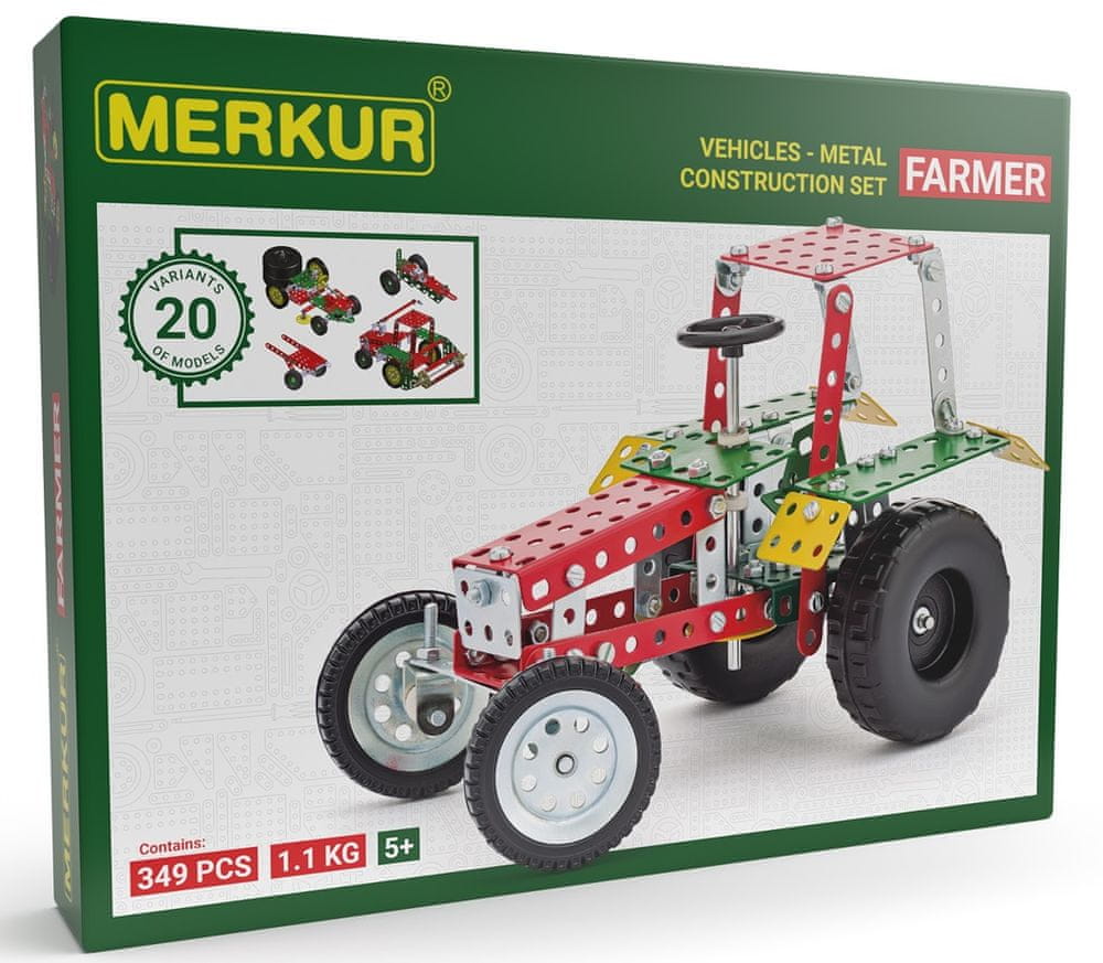 Merkur Stavebnice Farmer Set 20 modelů 349ks