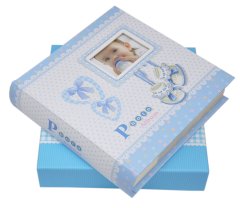 INTEREST Fotoalbum v krabici - Gedeon Baby - Barva modrá.