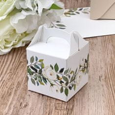 MojeParty Krabičky na svatební mandle Bílé růže 8 ks