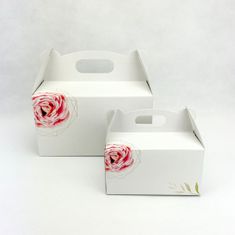 MojeParty Krabička na výslužku střední Růže 20 x 13 x 11 cm 8 ks