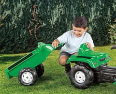 DOLU Šlapací traktor Ranchero s vlečkou a nakladačem zelený