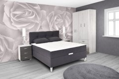 Matis Čalouněná postel KORLEONE C - šedá 160 × 200 cm