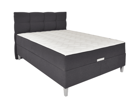 Matis Čalouněná postel KORLEONE C - šedá 140 × 200 cm