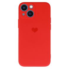 Vennus  Silikonové pouzdro se srdcem pro Iphone 14 Plus design 1 červené