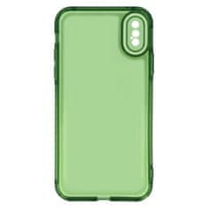 VšeNaMobily.cz Kryt Crystal 2mm pro Apple iPhone X/XS , barva čirá , barva zelená