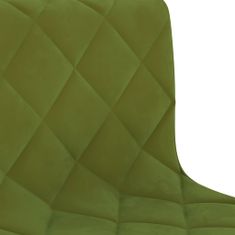 Vidaxl Otočné jídelní židle 2 ks světle zelené samet