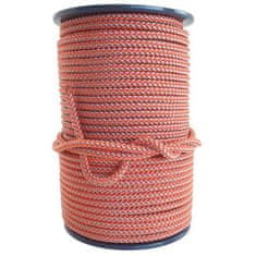 Enpro Šňůra pletená bez jádra PPV 6 mm, 100 m, oranžovo-šedá