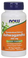 Ashwagandha (Vitánie snodárná) extrakt, 450 mg, 90 rostlinných kapslí