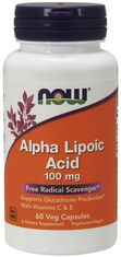 NOW Foods Alpha Lipoic Acid, Kyselina Alfa Lipoová s vitamínem C & E, 100 mg, 60 rostlinných kapslí