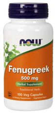 NOW Foods Fenugreek (Pískavice řecké seno) extrakt, 500 mg, 100 rostlinných kapslí